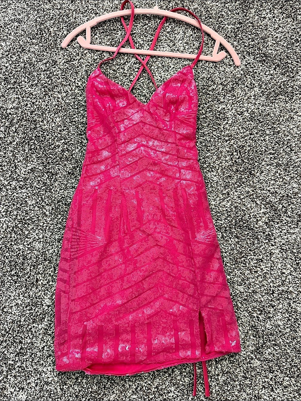 Pink Sequin Mini Dress NWOT